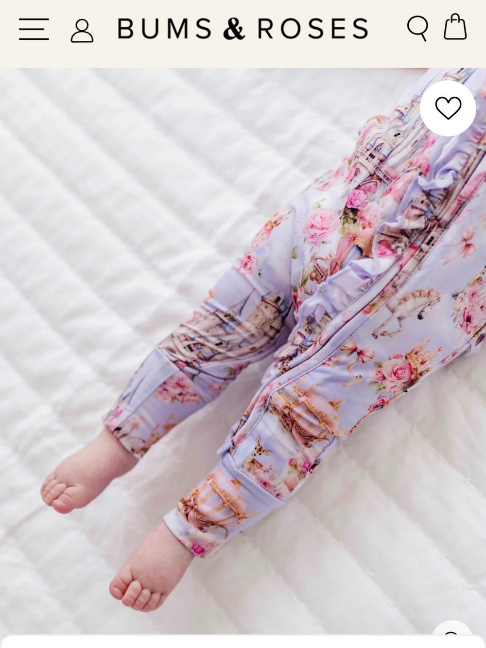 Bums and Roses Convertible Ruffle Romper in a “Knight to Remember” 0-3 Months - Picture 4 of 8